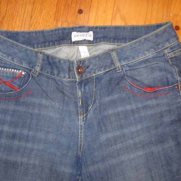 VENEZIA BOOT CUT JEANS 16 R STRETCH DENIM WOMENS - Picture 2 of 4